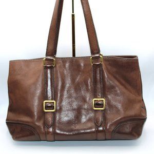 Frye Lily Tote, Brown Leather